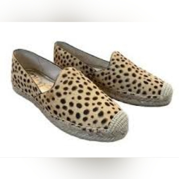Sam Edelman Kesia Animal Print Espadrille Slip on  Flats Size 7 M - Picture 1 of 10
